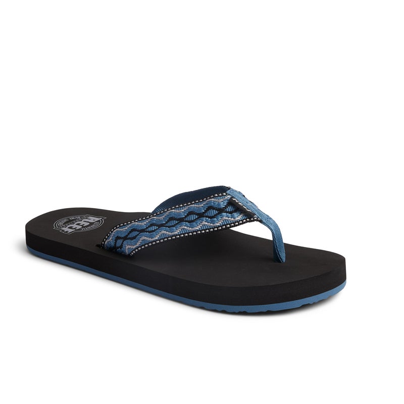 Reef Smoothy Mens Beach Flip Flop, Soft Woven Strap Made From 100% Recycled PET, Vintage Blue, 9 - Image 2